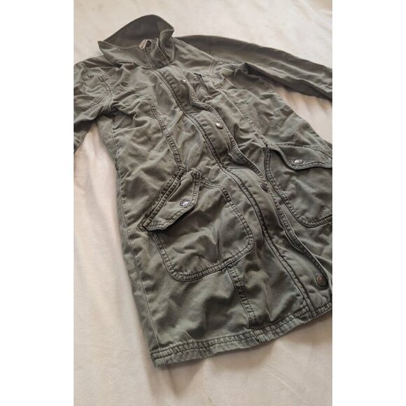 Abercrombie & Fitch Kids Coat Jacket Girls Safari Utility Green Zip XL/16 - Picture 3 of 7
